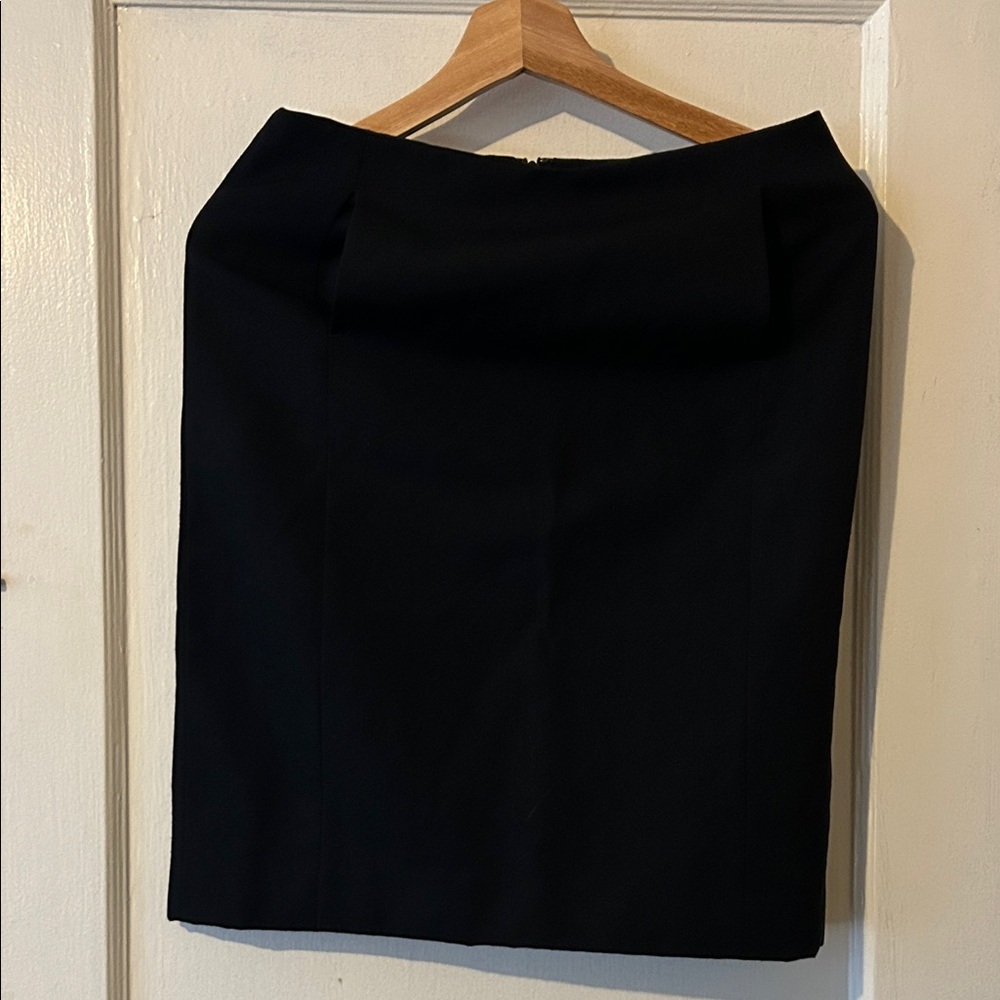 J. Crew Classic Wool Black Mini Pencil Skirt